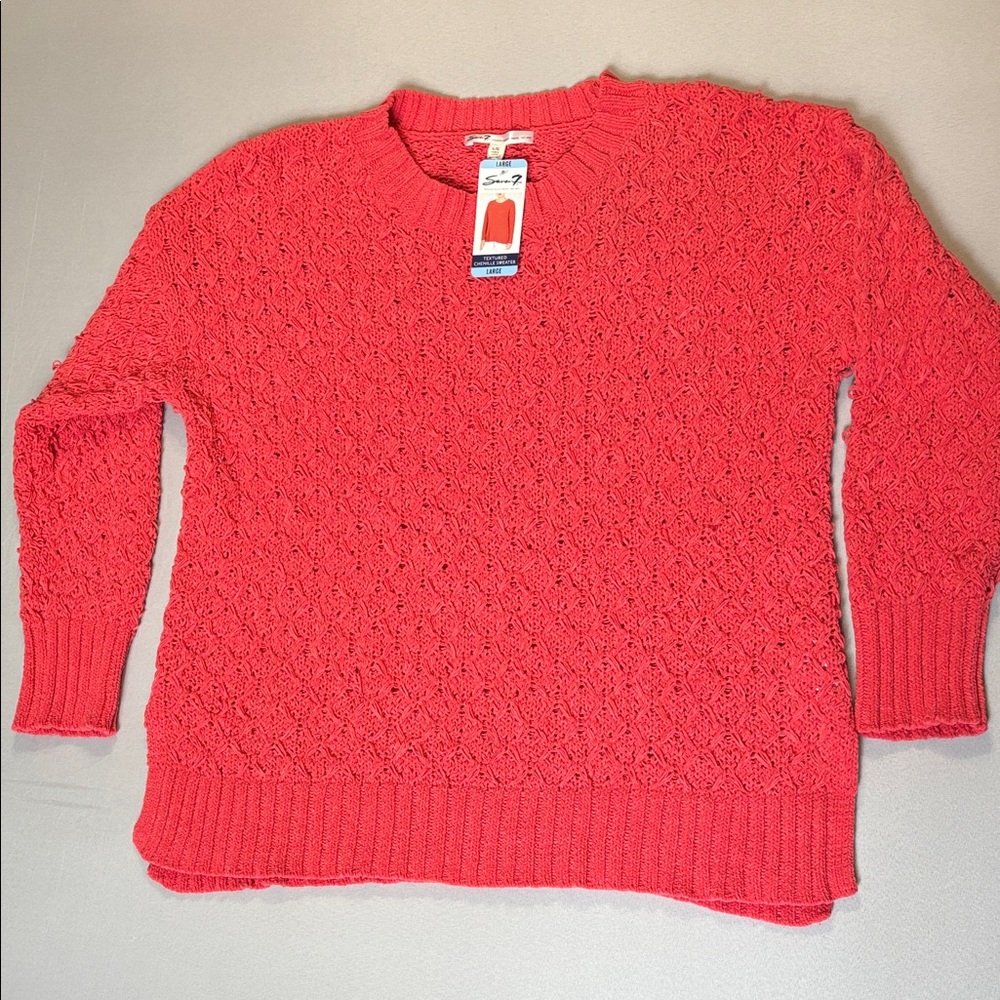 Seven7 NWT Coral Chenille Sweater Women’s Size Large And Snuggly